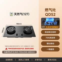 美的 JZT-QD52 定时防干烧 天然气 双灶燃气灶