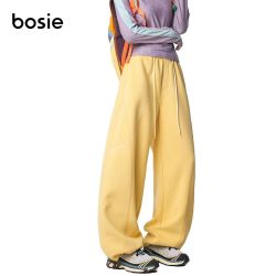 Bosie agender bosieblue户外设计感哈苏线撞色运动直筒弯刀休闲裤男女同款