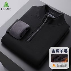 杉杉 秋冬季时尚拉链套头立领卫衣男休闲男外套