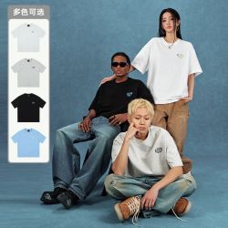 MEDM 基础刺绣T恤男女同款美式嘻哈潮牌休闲打底衫夏季宽松上衣T恤