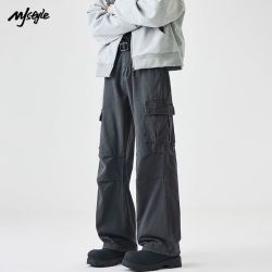 MJ STYLE 潮牌复古美式cleanfit多口袋工装裤男女高级感宽松直筒阔腿休闲裤