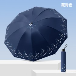 刘夫人 雨伞大号男女太阳伞遮阳防晒防紫外线晴雨两用伞折叠加固防风手动