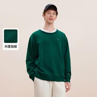 Champion 秋季刺绣小C抓绒套头卫衣男圆领