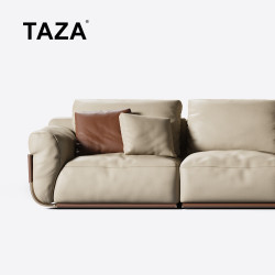 TAZA 意式高端别墅沙发 大平层客厅系列 进口真皮沙发 L级全青皮 模块1322231组合
