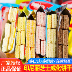 纳宝帝 丽芝士nabati纳宝帝奶酪夹心威化饼干25g*18包营养精选口味