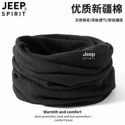 JEEP SPIRIT JEEPSPIRIT加绒围脖套男护颈脖骑行面罩保暖防风户外防寒围巾男女