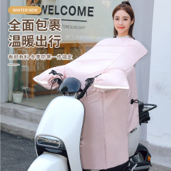 电动车挡风被冬季加绒加厚电瓶摩托车防水防风罩冬款四季通用防寒