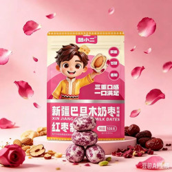 新疆奶枣巴旦木夹心网红奶酪枣爆款小零食休闲食品