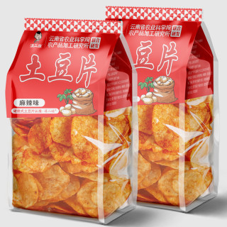 滇二娃 农科院原切土豆片云南贵州特产麻辣薯片条休闲小吃零食30克
