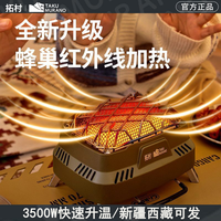 拓村 户外取暖炉露营冬天冰钓取暖器帐篷取暖神器高山罐卡式暖气炉