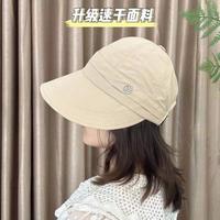字母女夏季渔夫帽显脸小遮阳防晒防紫外线素颜透气鸭舌帽子棒球帽