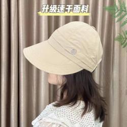 字母女夏季渔夫帽显脸小遮阳防晒防紫外线素颜透气鸭舌帽子棒球帽