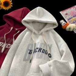 MK 美式重磅连帽卫衣男女同款宽松潮流慵懒风百搭休闲外套加绒加厚