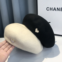 小众设计感秋冬贝雷帽女秋冬保暖帽子爱心画家帽日系复古南瓜帽