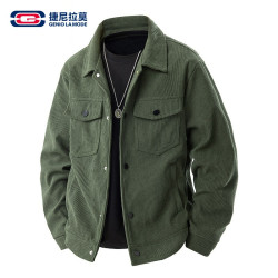 GENIOLAMODE 捷尼拉莫春秋灯芯绒衣外套男工装夹克男
