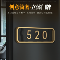 入户门牌定制高档新款大气个性门牌挂牌创意入户门门牌号码牌家用