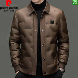 皮尔·卡丹 皮尔卡丹新款高端男士羽绒服冬季保暖商务休闲翻领外套