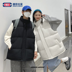 GENIOLAMODE 捷尼拉莫港风休闲棉服马甲情侣款冬季坎肩加厚外套男