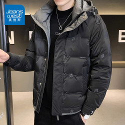 真维斯 2026男士棉服冬季新款保暖外套短款连帽加厚保暖棉袄上衣男