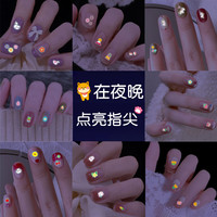 可爱夜光指甲贴纸儿童美甲防水持久贴画纹身贴宝宝卡通荧光贴公主