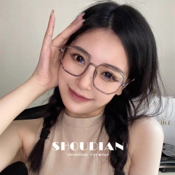 韩版潮流磨砂灰眼镜框多边形显瘦男女通用网红复古超轻学生蓝光