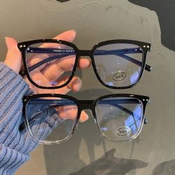 超轻渐变黑防蓝光眼镜女ins高颜值素颜大框显瘦学生近视有度数男