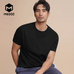 M6000男女同款圆领短袖液态棉夏季可定制T恤