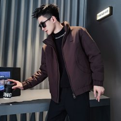 佐购 男士棉服冬装2025新款高级感男装立领棉衣男生冬季外套保暖棉袄子