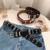 皮带女牛仔裤百搭欧美简约复古朋克风金属腰链配裙子潮流嘻哈腰带