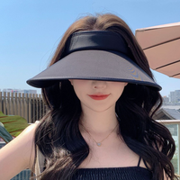 空顶防晒帽夏季防紫外线加大帽檐骑车遮阳帽冰丝太阳帽