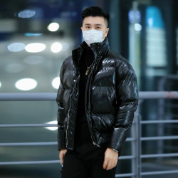 猎撒冬季棉服休闲潮流加厚保暖夹克韩版立领宽松帅气型男皮棉袄