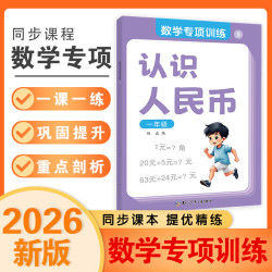 专项训练认识人民币数学思维逻辑专项强化每日一练