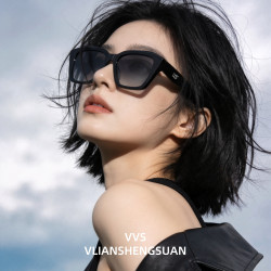 VVS 眼镜新款韩系潮流方形太阳镜男女通用复古时尚防紫外线V027