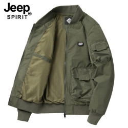 JEEP SPIRIT JEEPSPIRIT夹克男秋季棉衣潮牌棒球领多口袋加厚新款工装外套男款