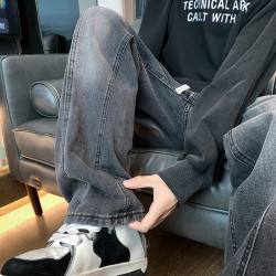 PLQVPLQV春秋新款美式牛仔裤高街复古宽松大码直筒休闲显瘦垂感潮