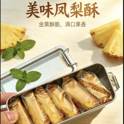 传统风味铁盒凤梨酥特产糕点早餐下午茶休闲零食解馋