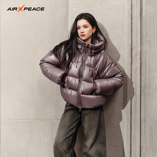 太平鸟 AIR PEACE太平鸟 泡芙连帽短款鹅绒服