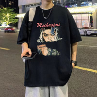 纯棉短袖t恤男女夏装宽松大码ins潮牌美式复古休闲半袖上衣服学生