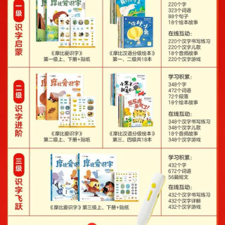 学而思 摩比爱识字&汉语分级阅读 2026升级版全套 儿童绘本