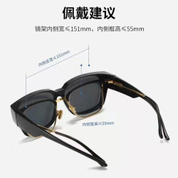 套镜便携一镜两用太阳镜偏光不偏光开车大框近视墨镜男夹片眼镜
