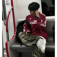 美式高级感长袖宽松潮流百搭黑色男士卫衣薄款休闲潮牌连帽上衣