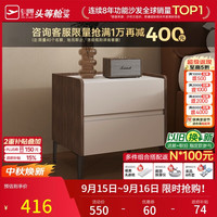 芝华仕 意式极简风岩板床头柜卧室家具床头储物柜家用芝华士G068 白