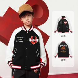 安踏 新年款安踏儿童外套男童针织运动上衣2026年新款保暖棒球服外套潮