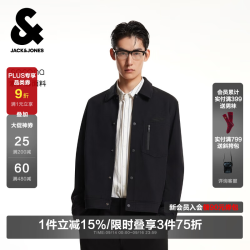 杰克琼斯 225321037 E40 纯色简约 黑色 XL 牛仔夹克