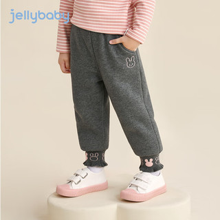 JELLYBABY 儿童加绒加厚裤子 黑色 80cm