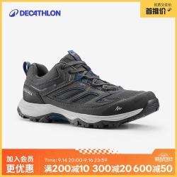 迪卡侬 登山鞋男户外运动鞋耐磨轻便徒步靴黑灰色42 2938500