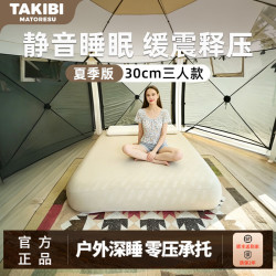 塔吉比 充气床垫拉丝自动气垫床户外露营打地铺午休深睡垫弹丝云床TPU30 三人+DC12V气泵