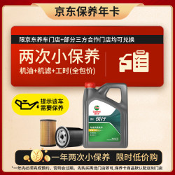 嘉实多 悦行双次小保养卡 5W-30 SQ GF-7 4L 含机油+机滤+工时 汽车保养