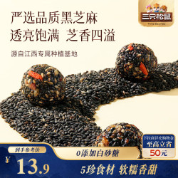 三只松鼠 核桃桑葚黑芝麻丸250g 红枣枸杞坚果糕点点心休闲零食小吃 黑芝麻丸250g