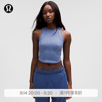 lululemon 丨Softy Suedey女士圆领短款运动背心 速干 LW1EWXS 蔚蓝/蔚蓝